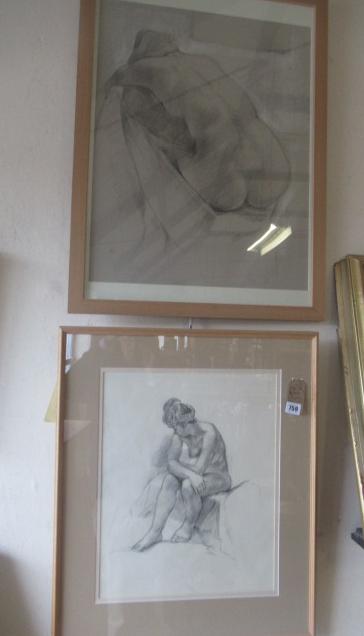 TWO FRAMED LIFE DRAWINGS BY ANN CARR Image