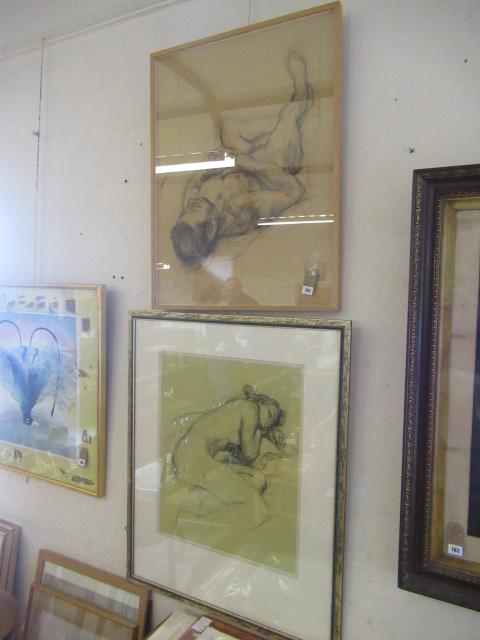 FRAMED MALE AND FEMALE LIFE DRAWINGS Image
