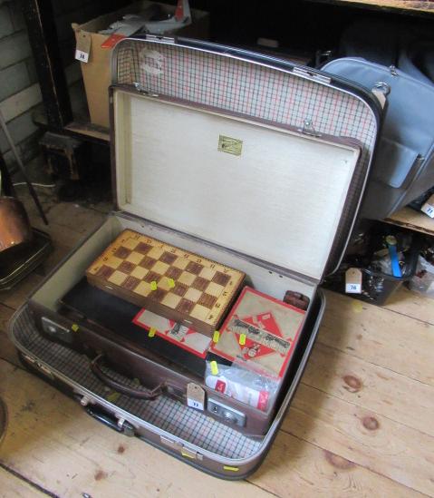 TWO OLD SUITCASES AND CONTENTS Image