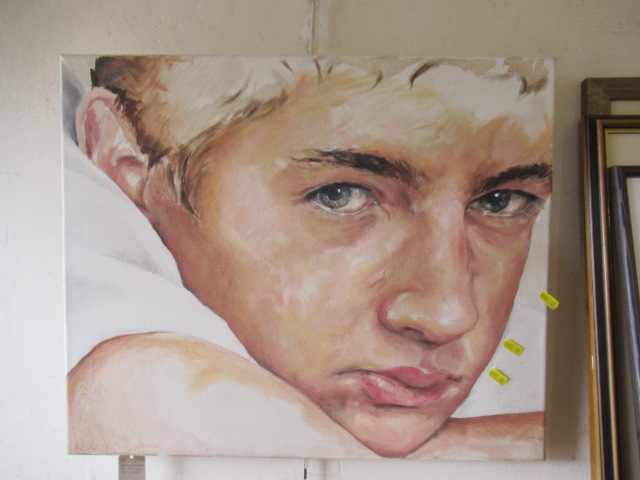 CONTEMPORARY OIL OF A BOY Image