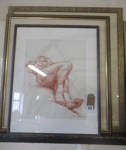 THREE FRAMED LIFE DRAWINGS BY ANN CARR Image