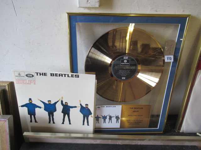 THE BEATLES HELP FRAMED RECORD Image