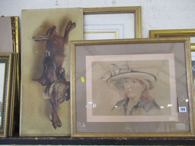 TWO FRAMED AND TWO UNFRAMED PICTURES Image