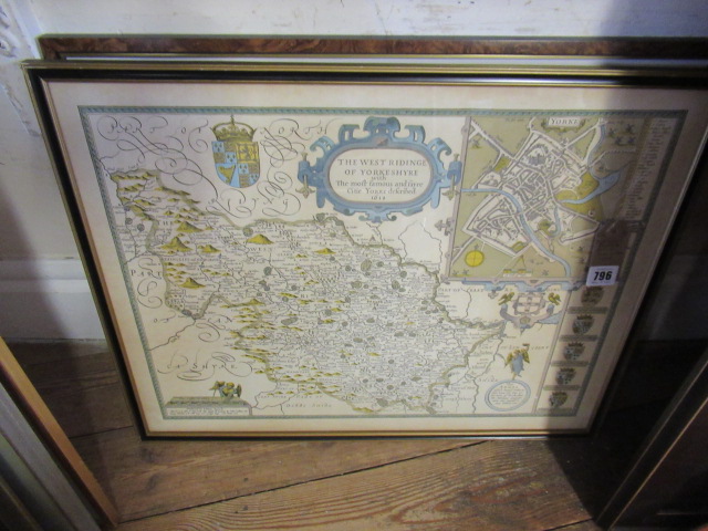 MALHAM PRINT AND OLD WEST YORKSHIRE MAP Image
