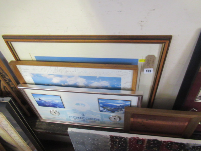 THREE SIGNED CONCORDE PICTURES AND ANOTHER Image