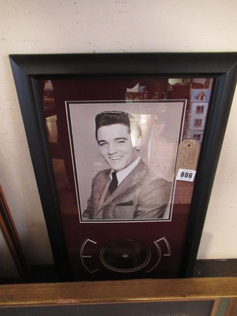 ELVIS THE KING FRAMED RECORD Image