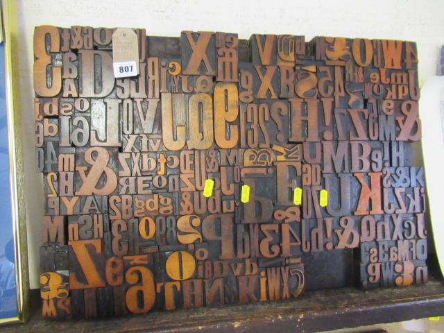 ART PIECE MADE FROM 19TH CENTURY WOODEN PRINTING BLOCK PIECES Image