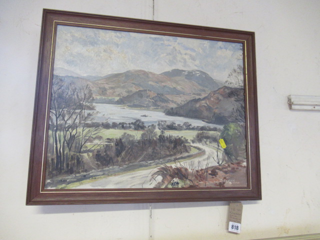 OIL ON BOARD ULLSWATER BY TOM KIRKHAM Image