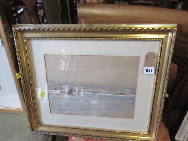 WATERCOLOUR BY RP RICHARDS COASTAL SCENE AND ANOTHER Image