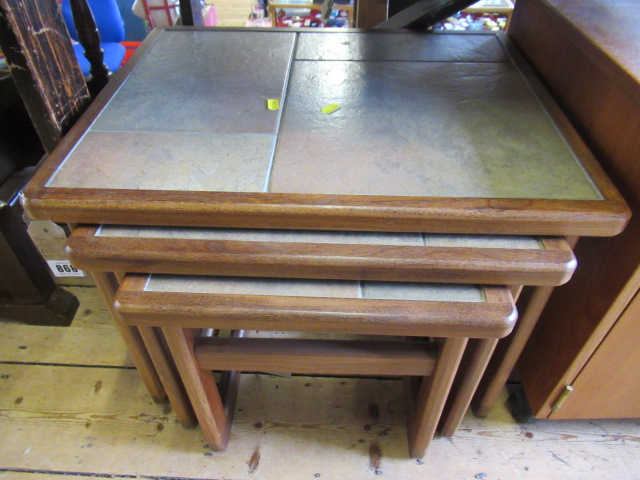 NEST OF THREE TILE TOPPED TABLES Image