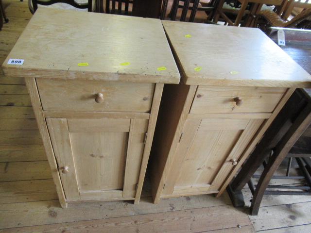 PAIR OF PINE BEDSIDE CABINETS Image