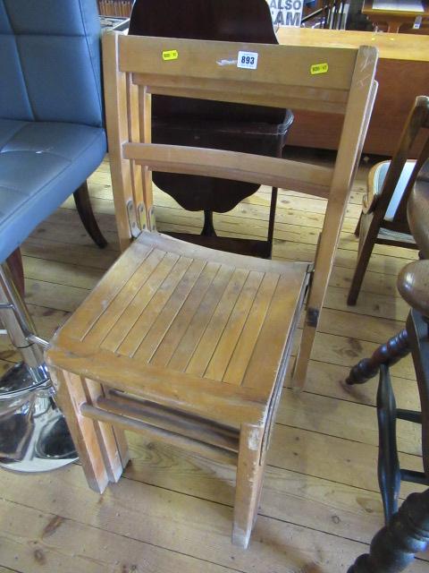 THREE VINTAGE WOODEN CHAIRS Image