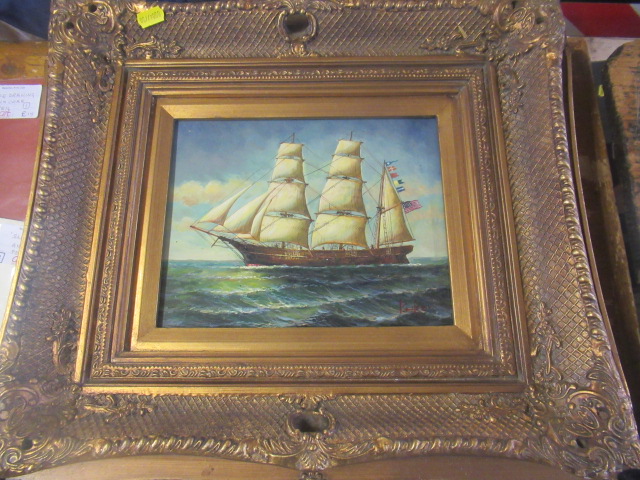 PAIR OF PICTURES IN GILT FRAMES Image