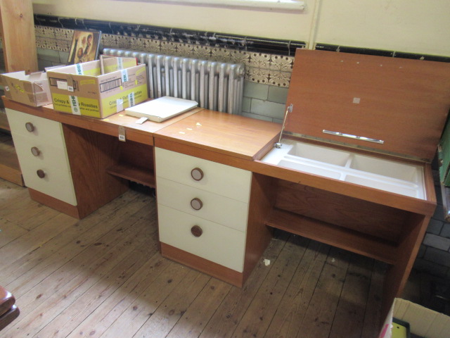 TWO RETRO DESK UNITS Image