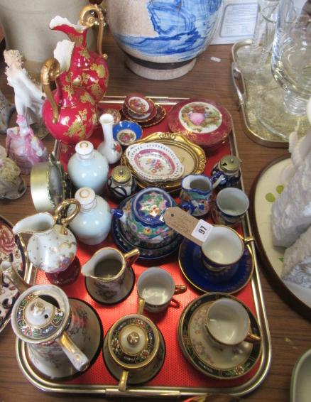 TRAY OF LIMOGES AND OTHER CHINA Image