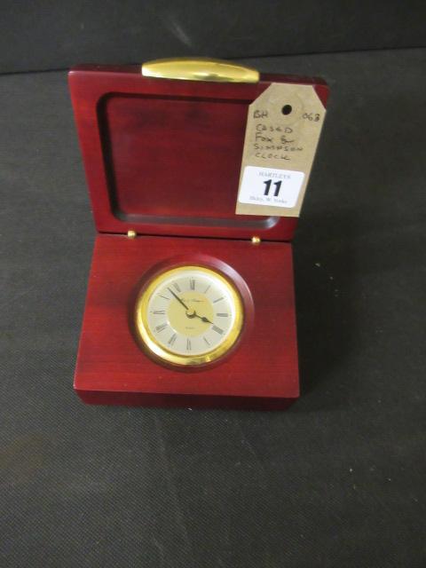 CASED FOX AND SIMPSON CLOCK Image