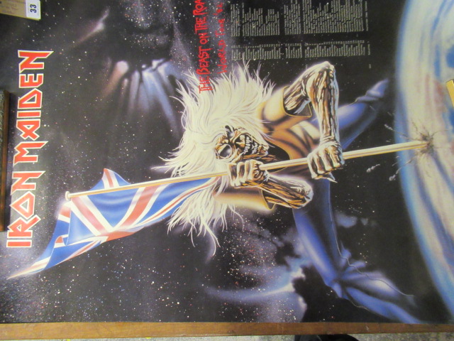1982 IRON MAIDEN WORLD TOUR POSTER Image