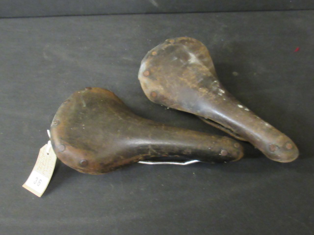 DAWES AND MOSFIELD VINTAGE LEATHER BICYCLE SADDLES Image