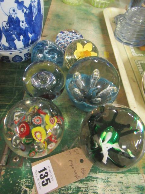 SEVEN GLASS PAPERWEIGHTS Image
