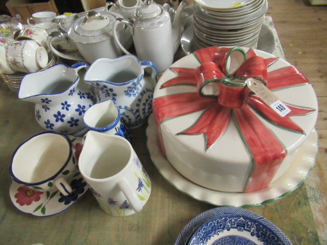 CAKE PLATE AND OTHER PAINTED CERAMICS Image