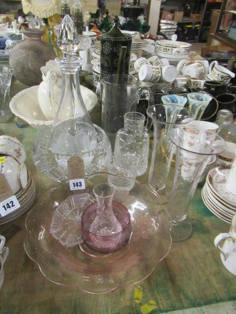 QUANTITY OF CUT GLASS INCLUDING J.G.DURAND DECANTER Image
