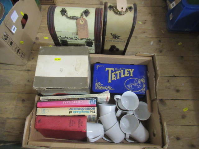 BOX OF MISCELLANEOUS INCLUDING ALESSI PROCELAIN CUPS Image
