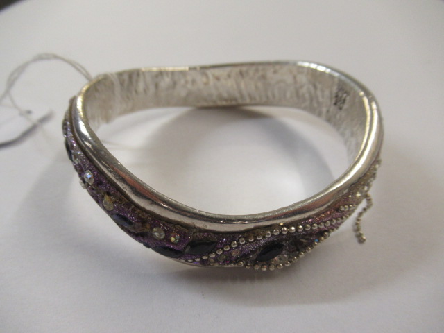 SILVER PASTE SET BANGLE - 23.6G GROSS Image