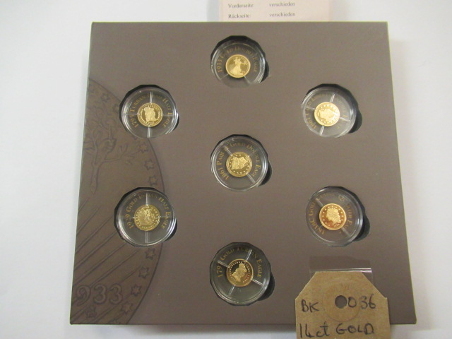 14CT GOLD AMERICAN EAGLE REPLICA COIN SET 2016 - 3.5G TOTAL Image