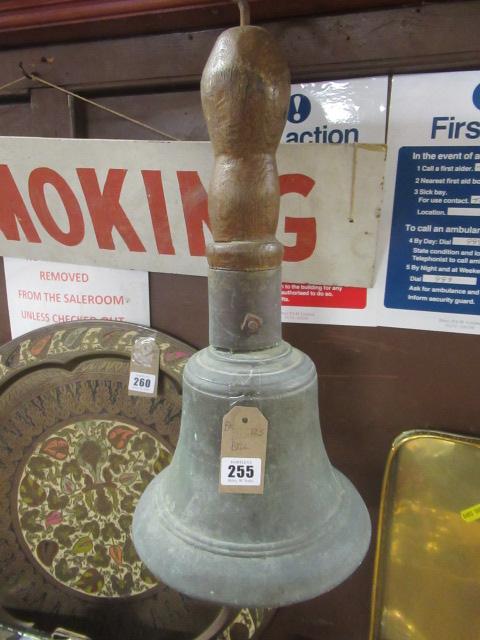 LARGE HAND BELL WITH OAK HANDLE Image