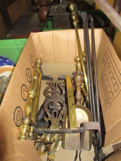 BOX OF FIRE IRONS ETC Image