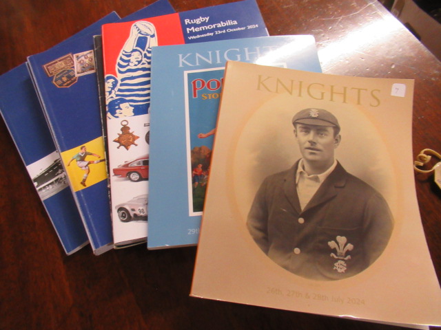NINE RUGBY AND CRICKET AUCTION CATALOGUES Image