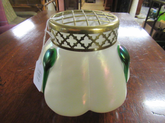 LOETZ MELON STYLE IRRIDESCENT PEARL ART GLASS VASE Image