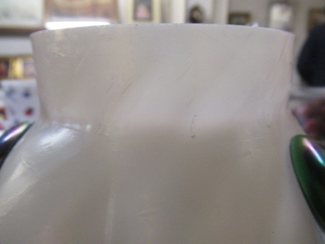 LOETZ MELON STYLE IRRIDESCENT PEARL ART GLASS VASE Image