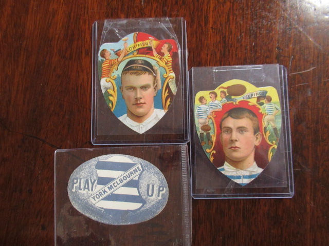THREE VICTORIAN BAINES RUGBY CARDS Image