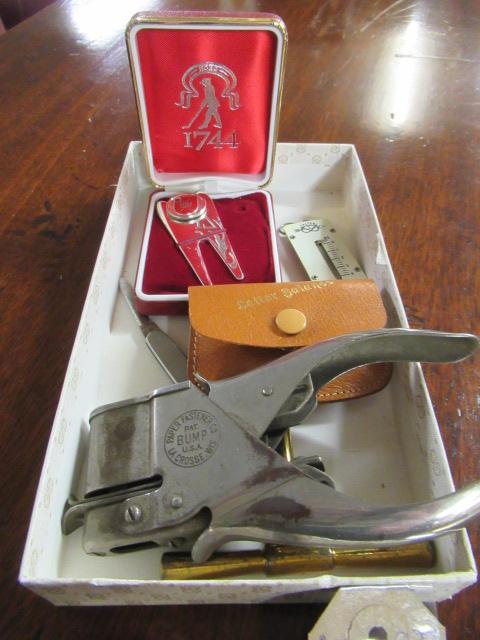 SALTER LETTER BALANCE AND A BUMP PAPER FASTENER ETC Image