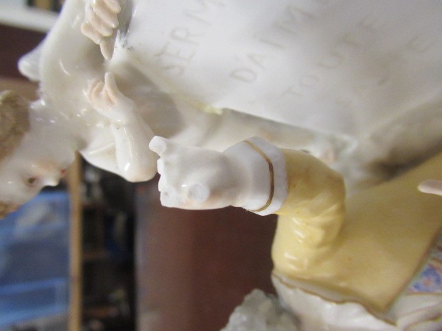 PORCELAIN GROUPING AND TWO OTHER FIGURES Image