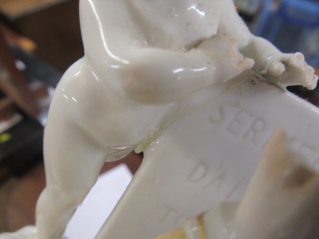 PORCELAIN GROUPING AND TWO OTHER FIGURES Image