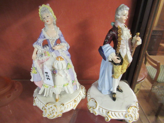 PAIR OF ITALIAN PORCELAIN FIGURES Image