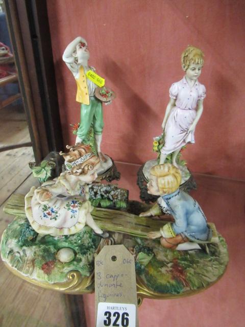 THREE CAPO DI MONTE FIGURES Image