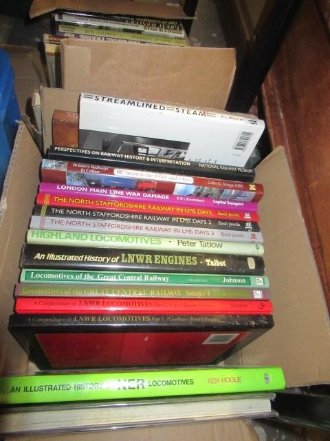 THREE BOXES OF RAILWAY BOOKS Image