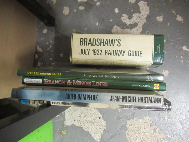 TWO BOXES OF RAILWAY BOOKS ETC Image