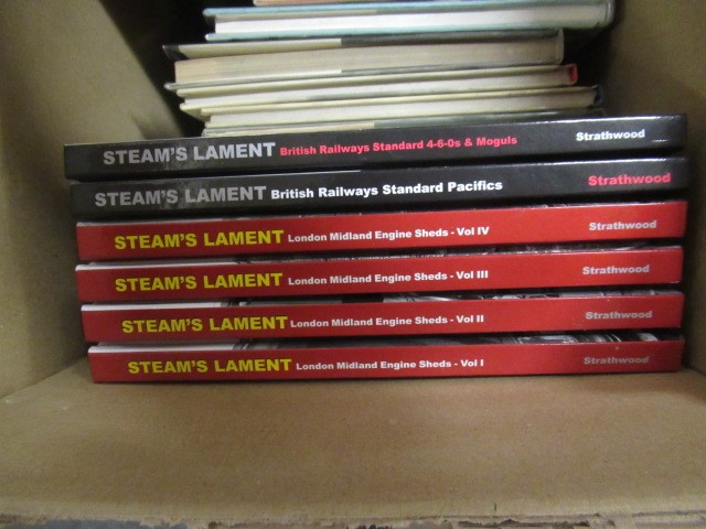 TWO BOXES OF RAILWAY BOOKS ETC Image
