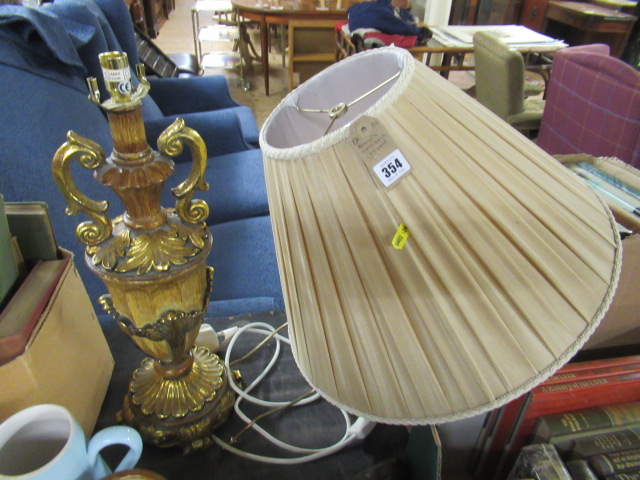 ORNATE LAMP BASE AND SHADE Image