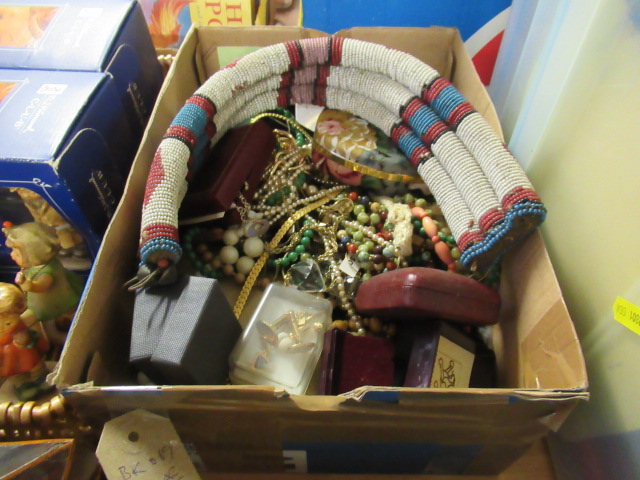 BOX OF COSTUME JEWELLERY Image