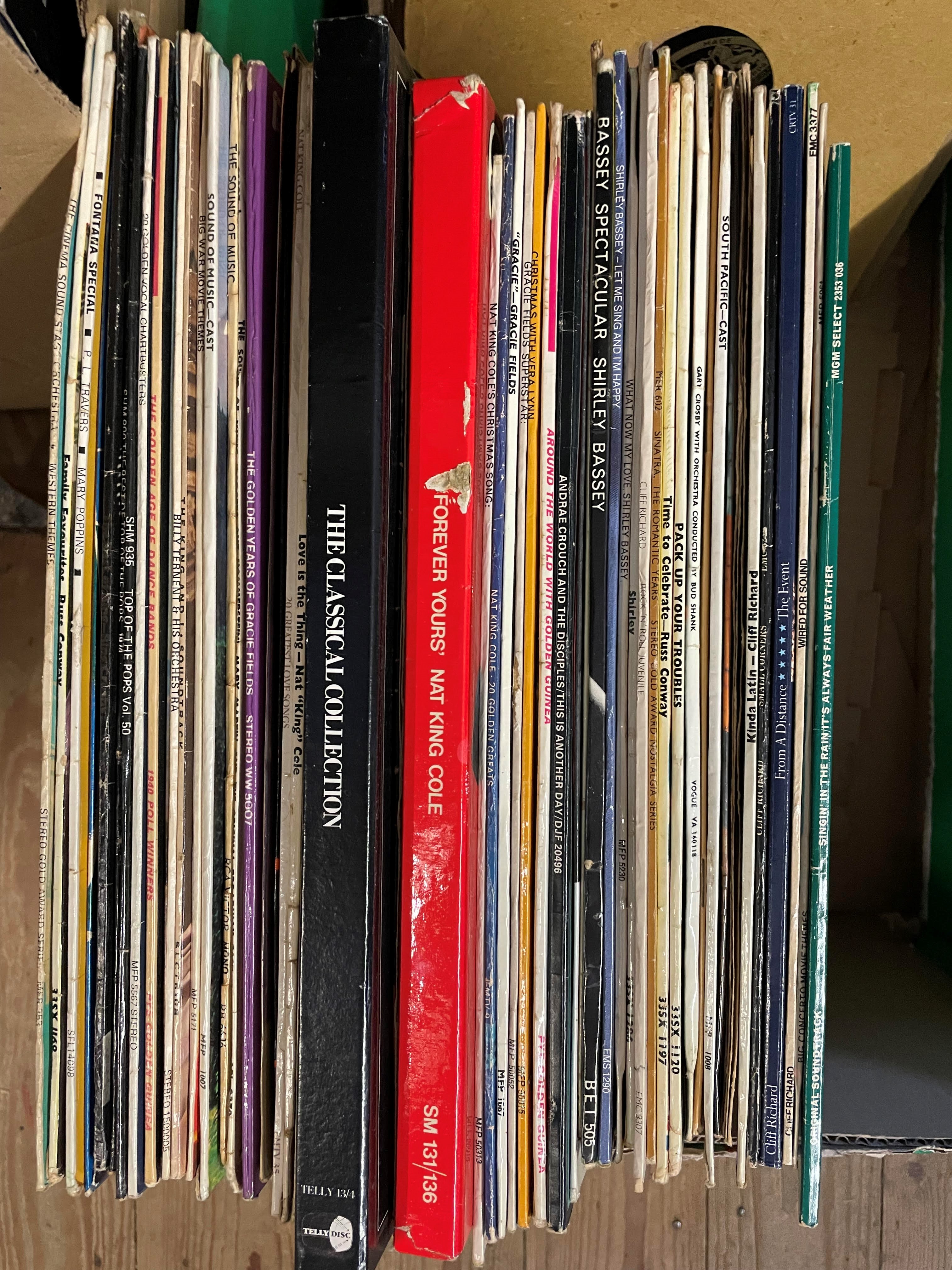 BOX OF LP RECORDS Image