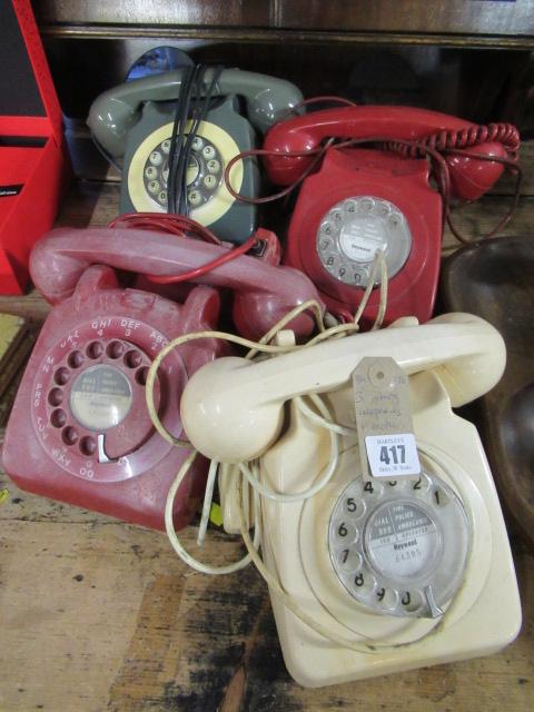 FOUR ROTARY TELEPHONES Image