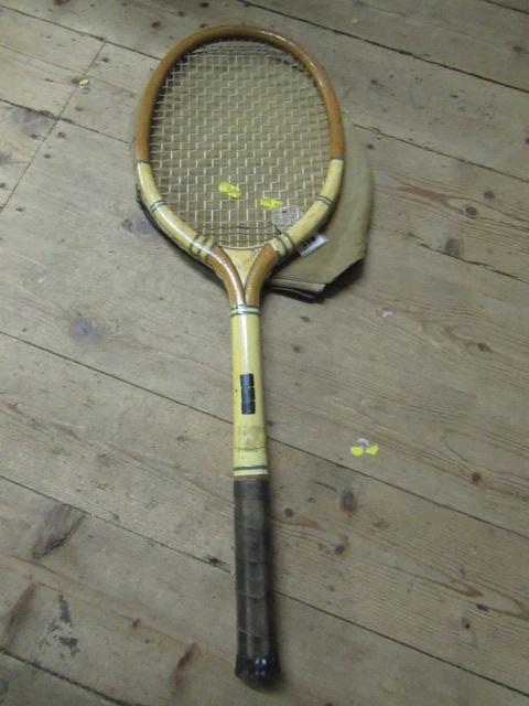 1920 AYRES PRINCES TENNIS RACKET IN ORIGINAL CASE Image