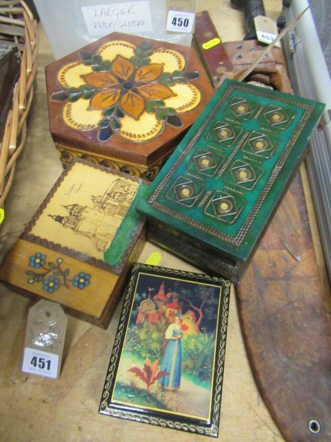 FOUR WOODEN BOXES Image