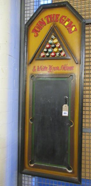 POOL TABLE CHALKBOARD Image