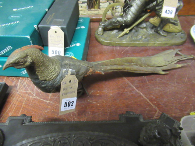 FRANZ BERGMANN COLD PAINTED BRONZE PHEASANT WITH STAMP TO BASE Image